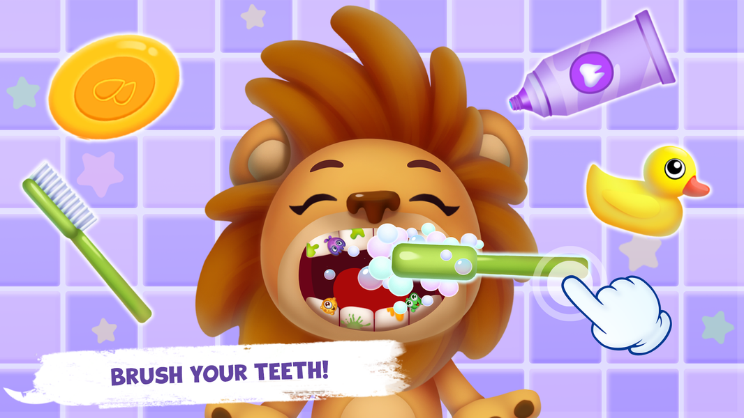 Brushing teeth game for baby! - Gameplay image of android game