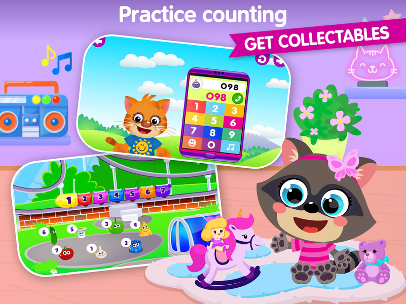 Pet Сity Number games for kids - Gameplay image of android game