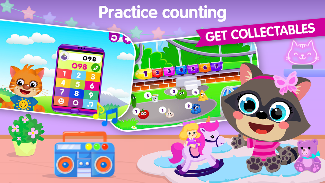 Pet Сity Number games for kids - Gameplay image of android game