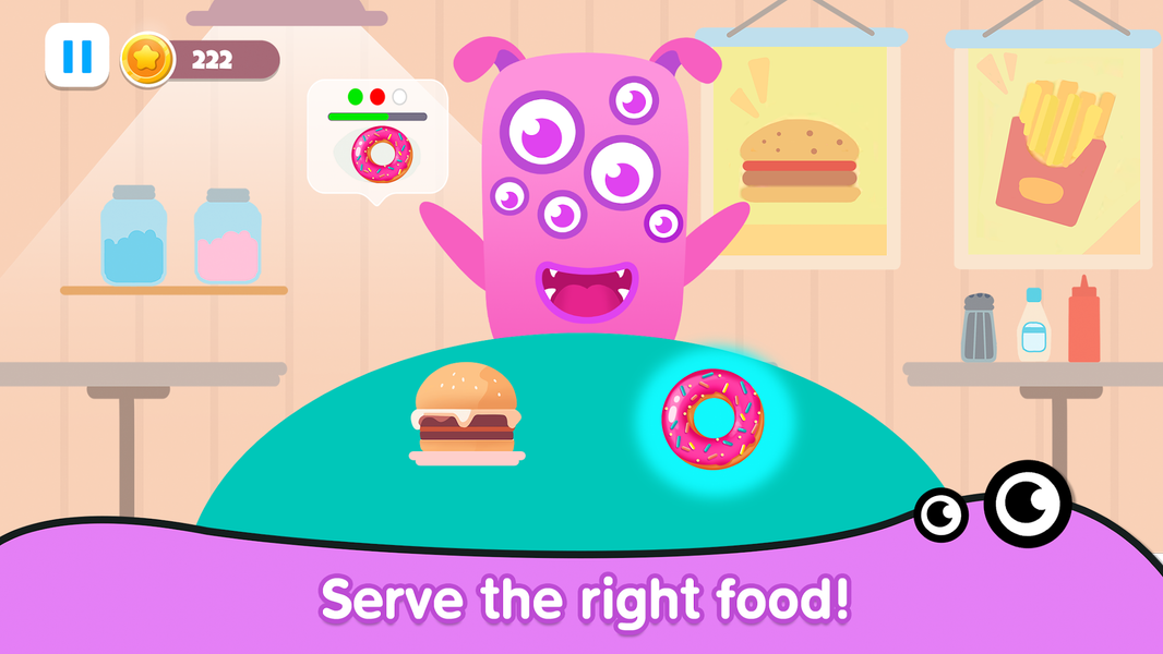 Kitchen monster games for kids - Image screenshot of android app