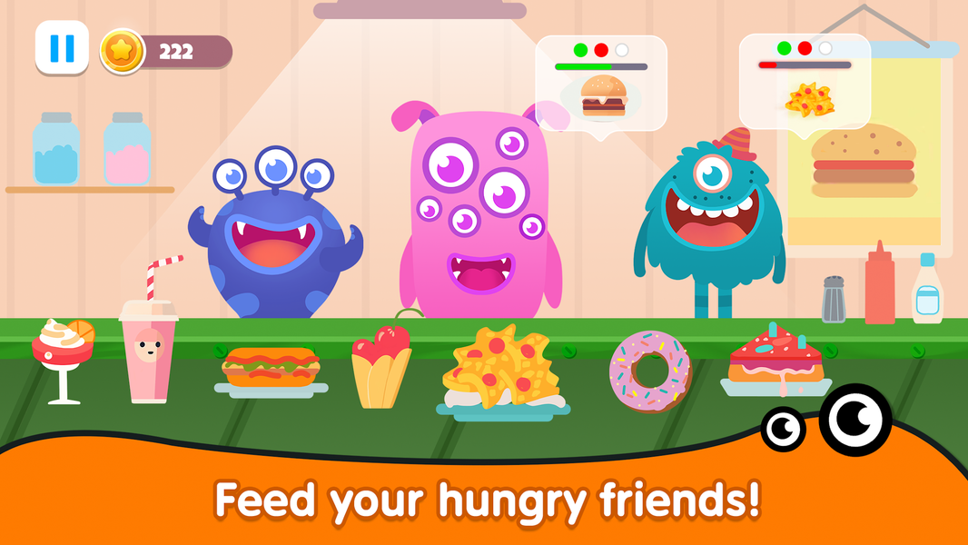 Kitchen monster games for kids - Image screenshot of android app