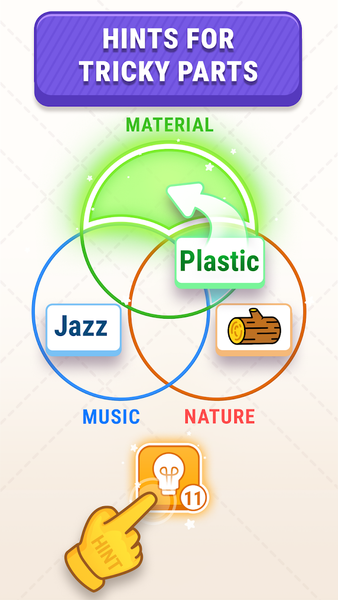 Word Rings – Associations - Gameplay image of android game