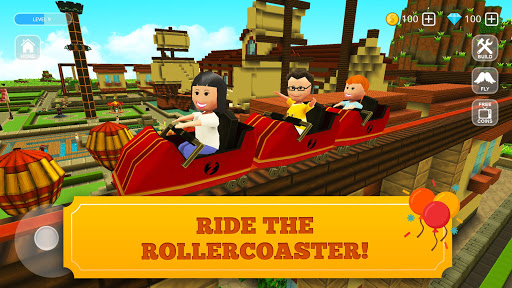 Roller Coaster Craft Blocky Building RCT Games Game for Android