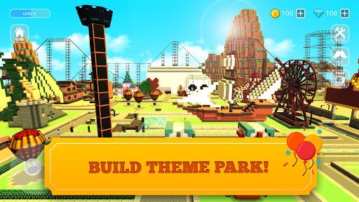 Roller Coaster Craft: Blocky Building & RCT Games - Gameplay image of android game