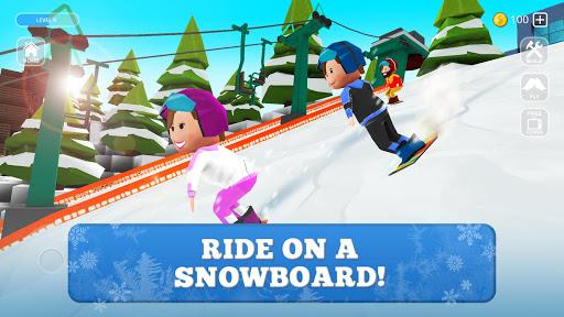 Snowboard Craft: Freeski, Sled Simulator Games 3D - Gameplay image of android game