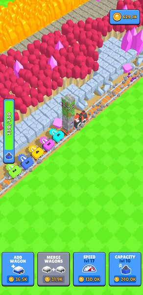Train Miner: Idle Railway Game - Gameplay image of android game