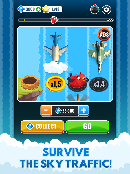 Bird Road - Chicken Game 1 - Gameplay image of android game