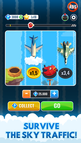 Bird Road - Chicken Game 1 - Gameplay image of android game