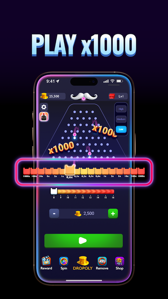 Plink Poly - Plink x1000 - Gameplay image of android game