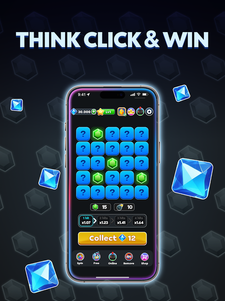 Mines Game - Play & Win x1000 - Gameplay image of android game