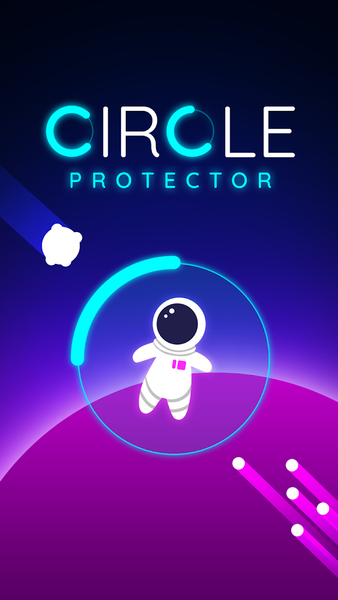 Circle Protector - space survi - Gameplay image of android game