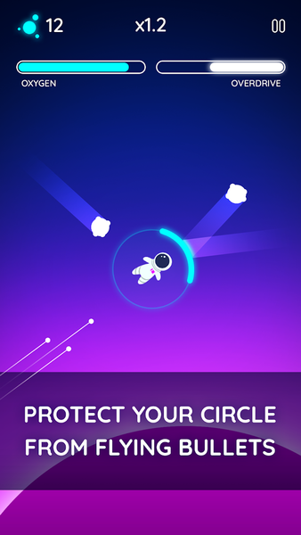 Circle Protector - space survi - Gameplay image of android game