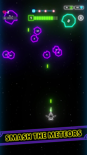 Neon Wings - Gameplay image of android game