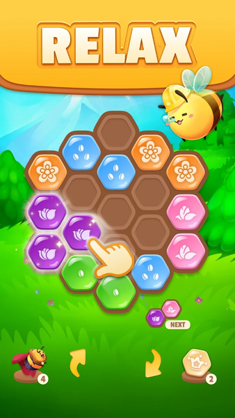 Bee Merge - Honey Hex Puzzle - عکس بازی موبایلی اندروید