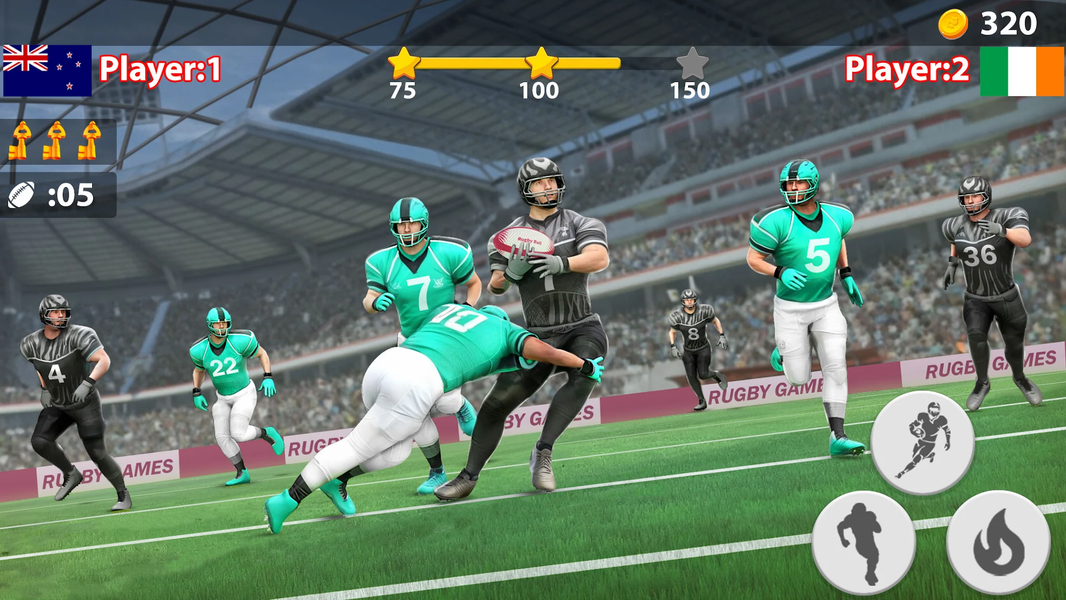 Rugby Game: Flick Quarterback - Gameplay image of android game