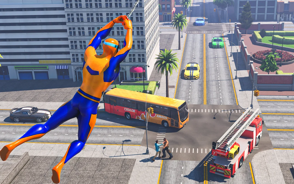 Flying Rope Hero Man Spider - عکس بازی موبایلی اندروید