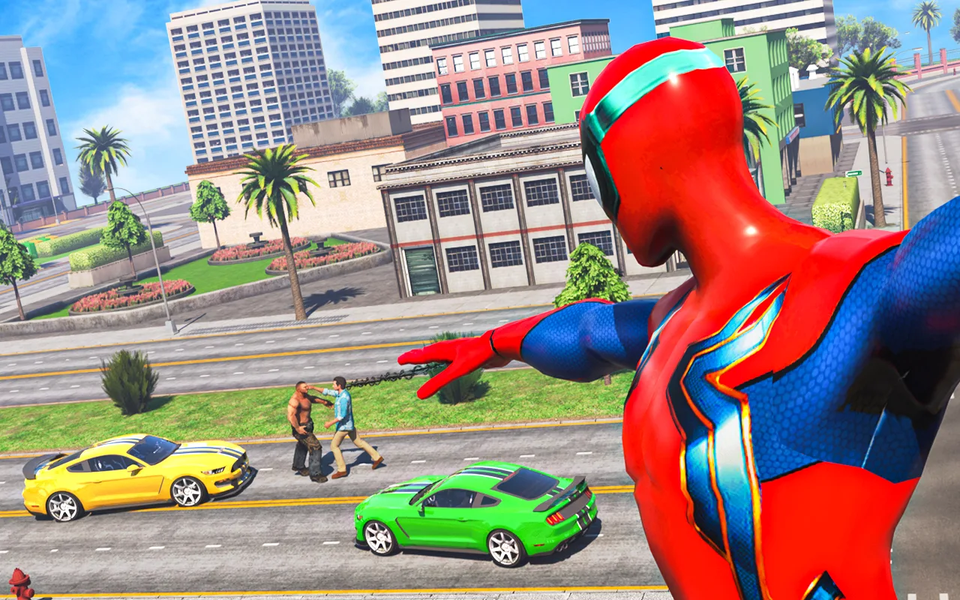 Flying Rope Hero Man Spider - عکس بازی موبایلی اندروید