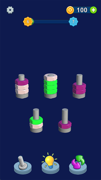 Sorting Colorful Nuts - عکس بازی موبایلی اندروید