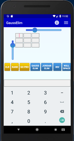 Gauss Elimination Calculator - Image screenshot of android app