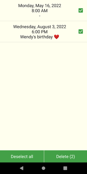 Reminder - Image screenshot of android app