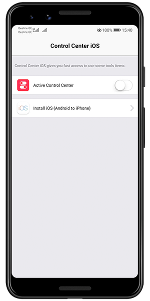 Control Center iOS - Image screenshot of android app