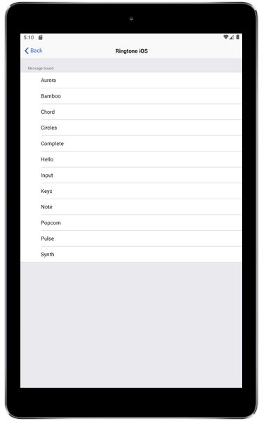 Ringtone iOS - عکس برنامه موبایلی اندروید