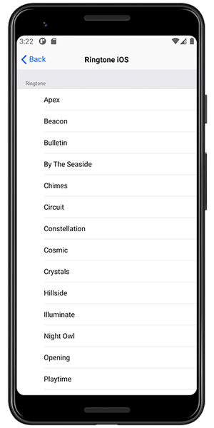 Ringtone iOS - عکس برنامه موبایلی اندروید