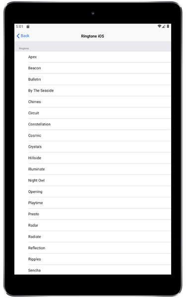 Ringtone iOS - عکس برنامه موبایلی اندروید