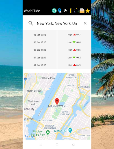 high & low tide chart & table - Image screenshot of android app