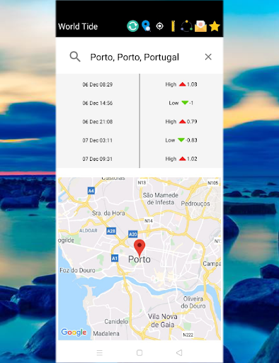 high & low tide chart & table - Image screenshot of android app