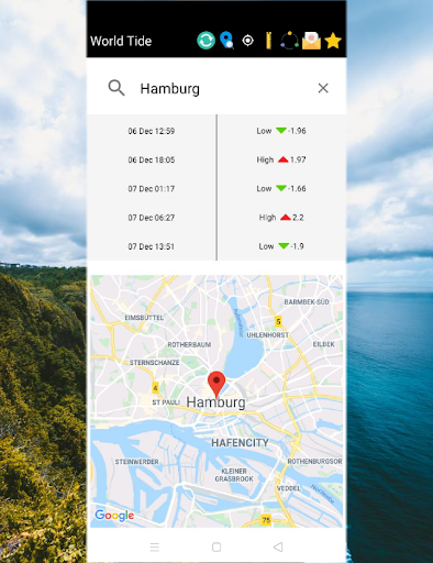 high & low tide chart & table - Image screenshot of android app