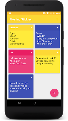 Floating Stickies - عکس برنامه موبایلی اندروید