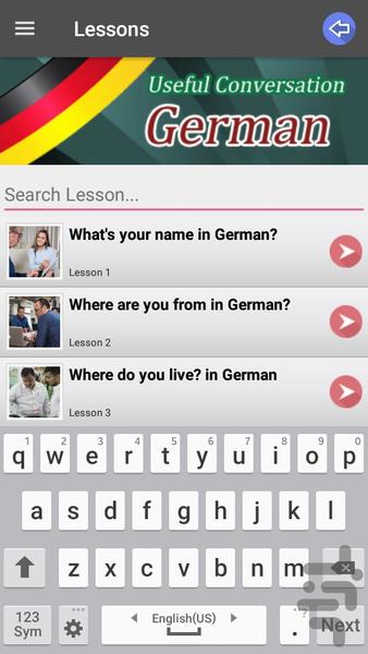 مکالمات کاربردی آلمانی - عکس برنامه موبایلی اندروید