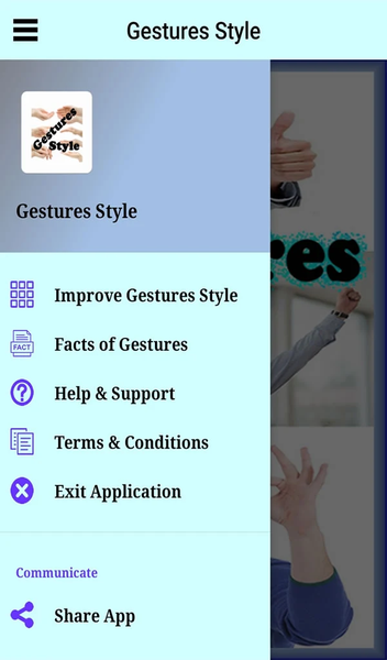 Gestures Style - Image screenshot of android app