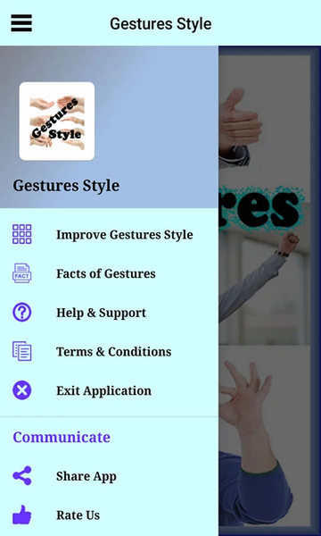 Gestures Style - Image screenshot of android app