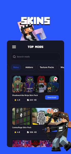 Mod Addons for Minecraft PE - عکس برنامه موبایلی اندروید