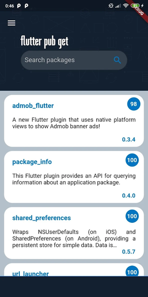 flutter pub get - عکس برنامه موبایلی اندروید