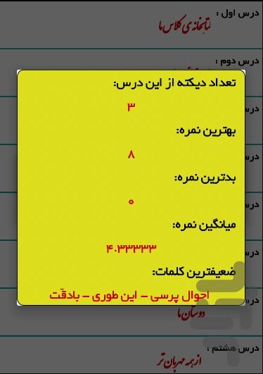 ديكته چهارم دبستان - عکس برنامه موبایلی اندروید