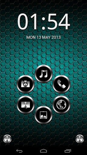 Metal Text Theme for Smart Launcher - Image screenshot of android app