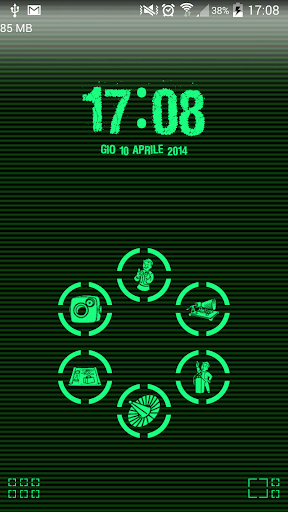 Green Phosphor Theme for Smart Launcher - عکس برنامه موبایلی اندروید