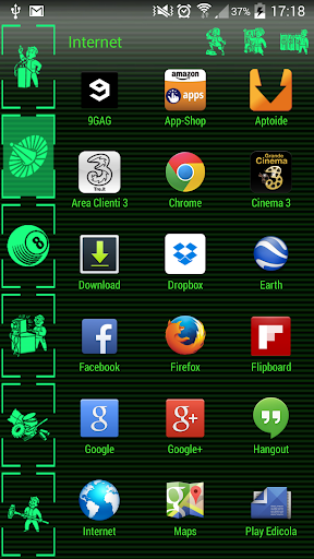 Green Phosphor Theme for Smart Launcher - عکس برنامه موبایلی اندروید