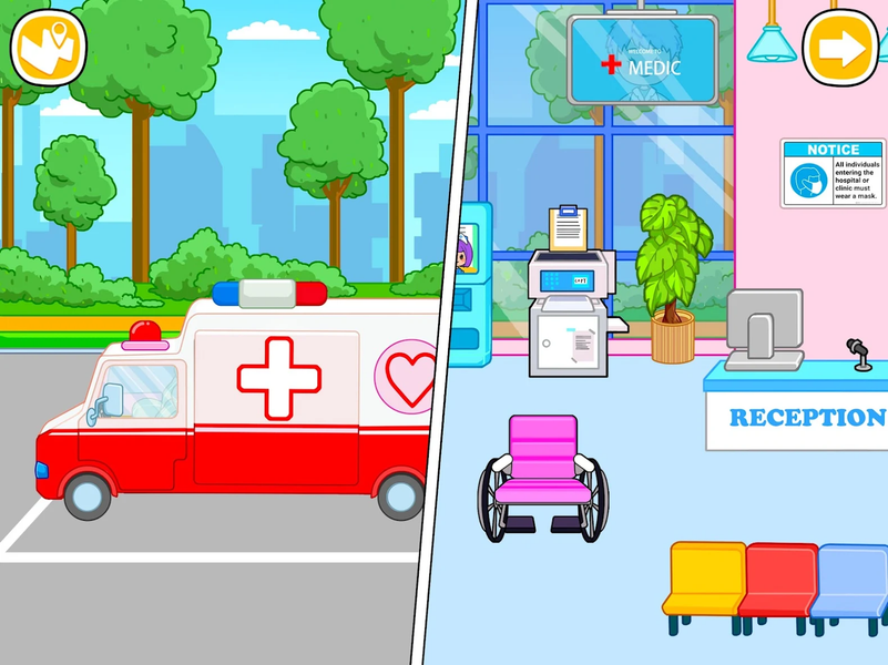 Princess Town Hospital World - Gameplay image of android game