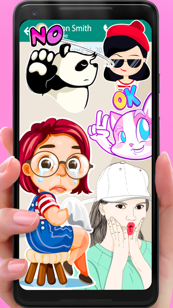 WAStickerApp Girls - WAS Panda - عکس برنامه موبایلی اندروید