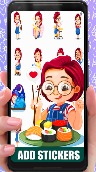 WAStickerApps Girls - WASticke - Image screenshot of android app