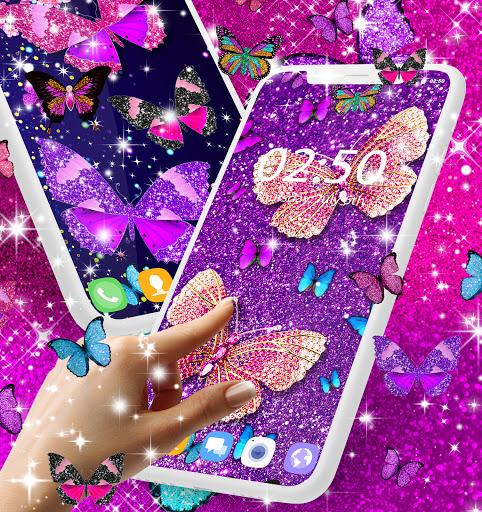Glitter butterfly wallpapers - Image screenshot of android app