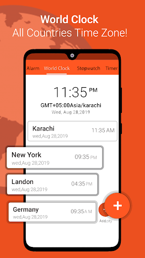 World Clock - Live Time & Date - عکس برنامه موبایلی اندروید