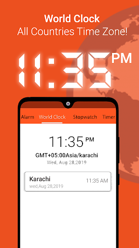 World Clock - Live Time & Date - Image screenshot of android app