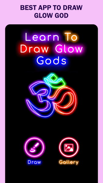 Learn To Draw Glow Gods - Gameplay image of android game