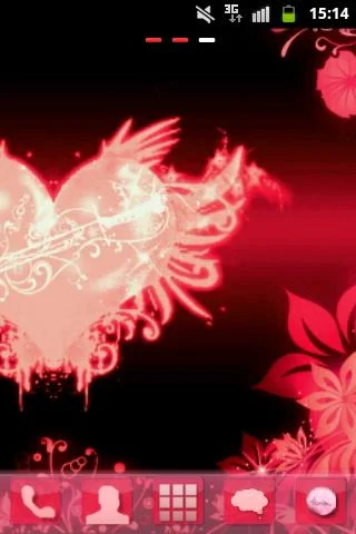 Theme Love Heart GO Launcher - عکس برنامه موبایلی اندروید