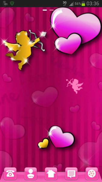 Lovely Pink Theme GO Launcher - Image screenshot of android app